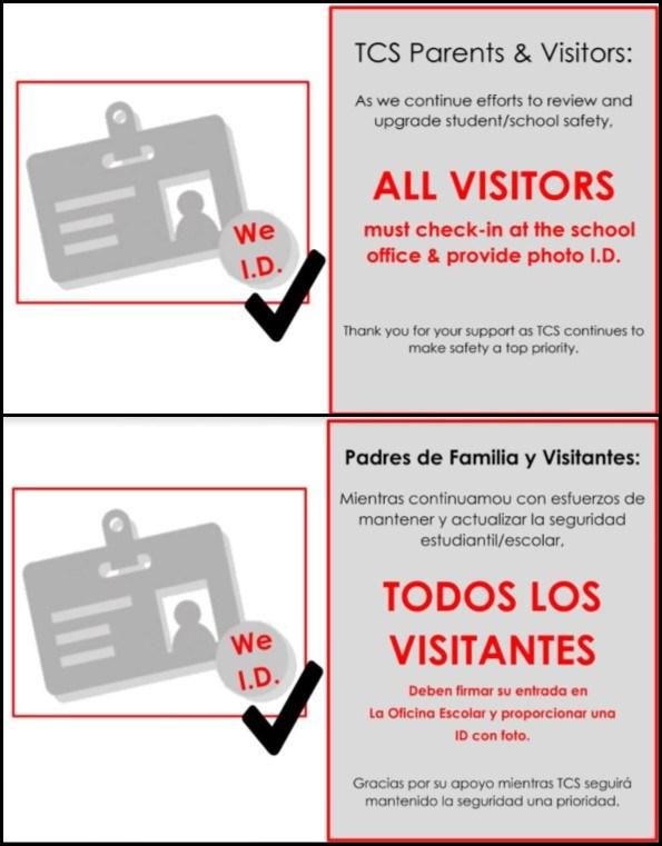 All visitors will have to show ID when entering building.